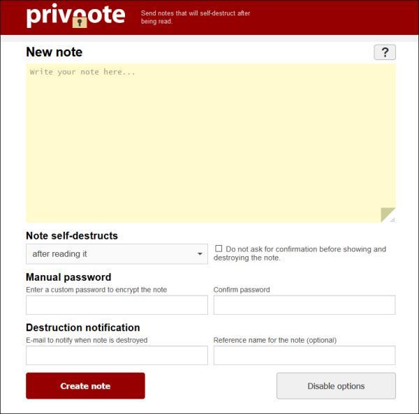 اطلاعات حساس را ایمیل نکنید! آنها را با Privnote بفرستید!